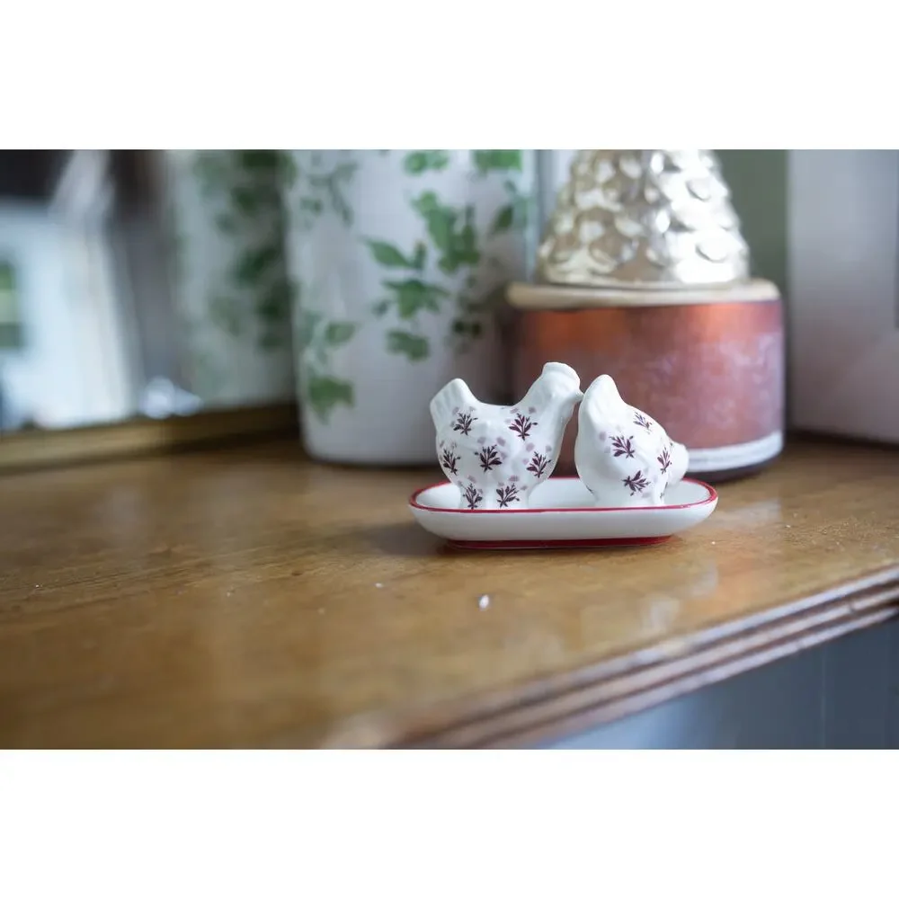 Anthropologie Millie Stoneware Salt & Pepper NEW